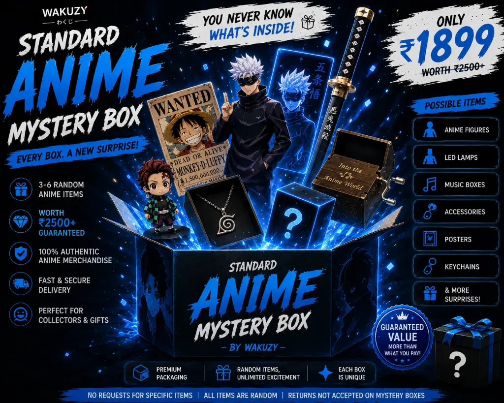 Premium Anime Mystery Box | Surprise Collectible Box | Wakuzy Exclusive