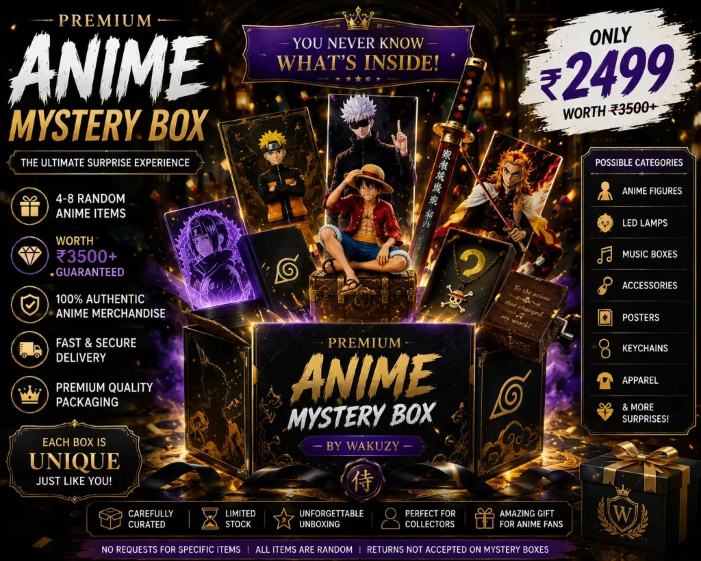 Premium Anime Mystery Box | Exclusive Surprise Collection | Wakuzy
